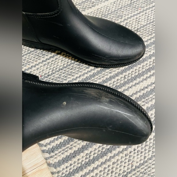 Italian Tall Wellington Rain Boots Size 9 / 39 Slim Fit Dark Gray - Picture 4 of 5